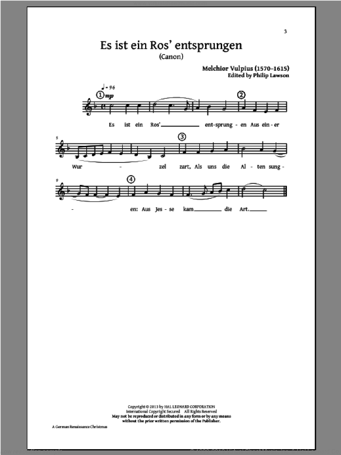 A German Renaissance Christmas (Choral Collection) sheet music for choir (SATB: soprano, alto, tenor, bass) by Philip Lawson, intermediate skill level