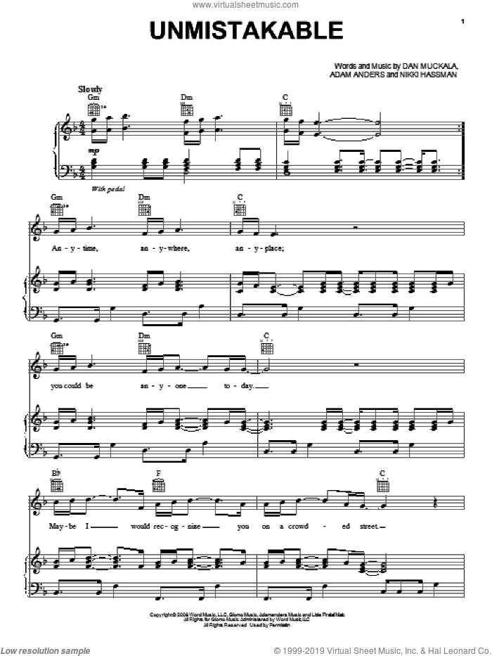 Unmistakable sheet music for voice, piano or guitar by Backstreet Boys, intermediate skill level