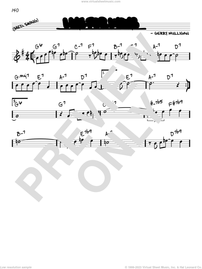 Line For Lyons sheet music for voice and other instruments (in C) by Gerry Mulligan, intermediate skill level