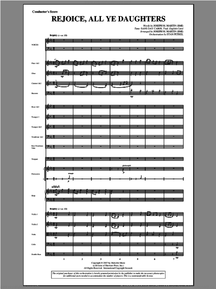 Rejoice, All Ye Daughters (from 'Season Of Wonders') (COMPLETE) sheet music for orchestra/band by Joseph M. Martin, intermediate skill level
