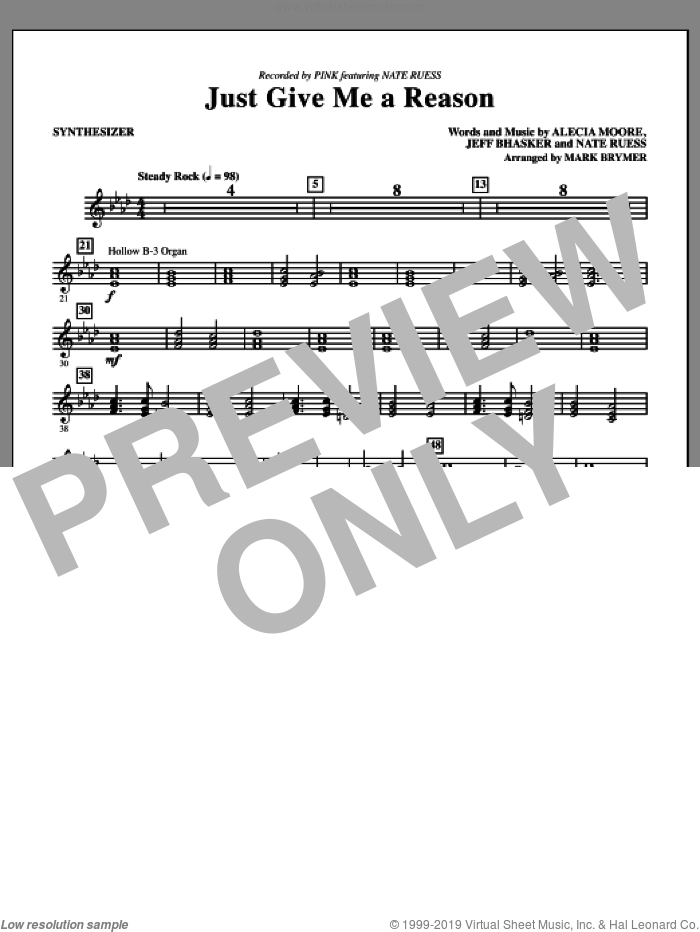 Just Give Me a Reason (complete set of parts) sheet music for orchestra/band by Mark Brymer and Miscellaneous, intermediate skill level