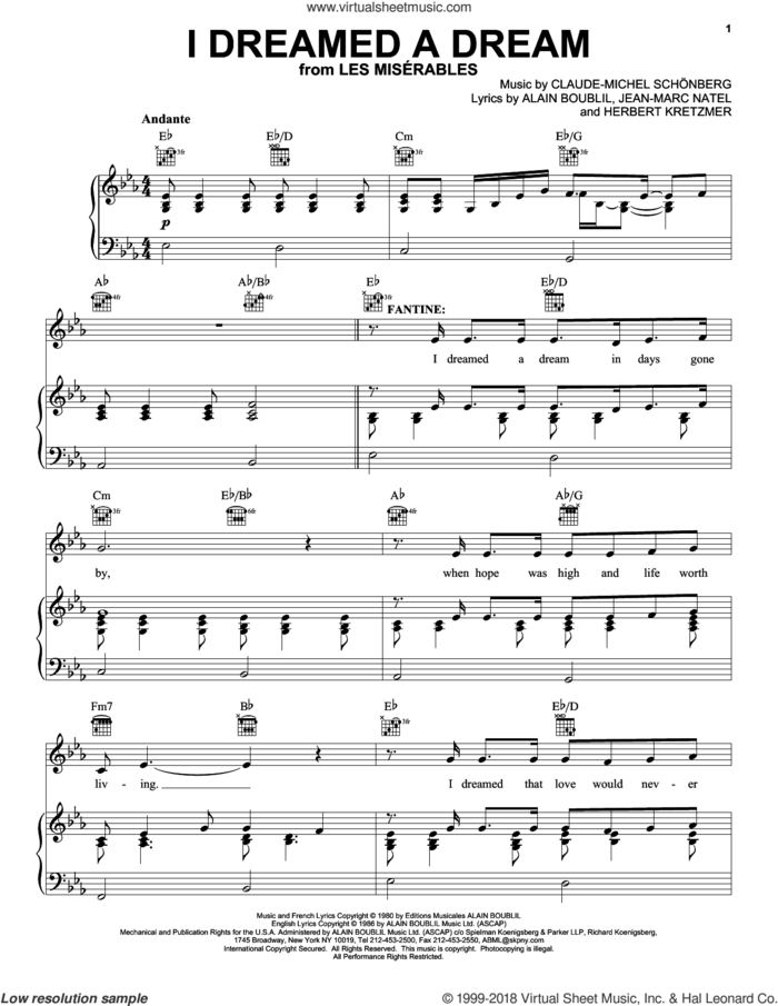 Broadway Selections from Les Miserables - 3 (complete set of parts) sheet music for voice, piano or guitar by Alain Boublil, Boublil and Schonberg, Claude-Michel Schonberg, Herbert Kretzmer, Jean-Marc Natel, John Caird, Les Miserables (Musical), Miscellaneous and Trevor Nunn, intermediate skill level