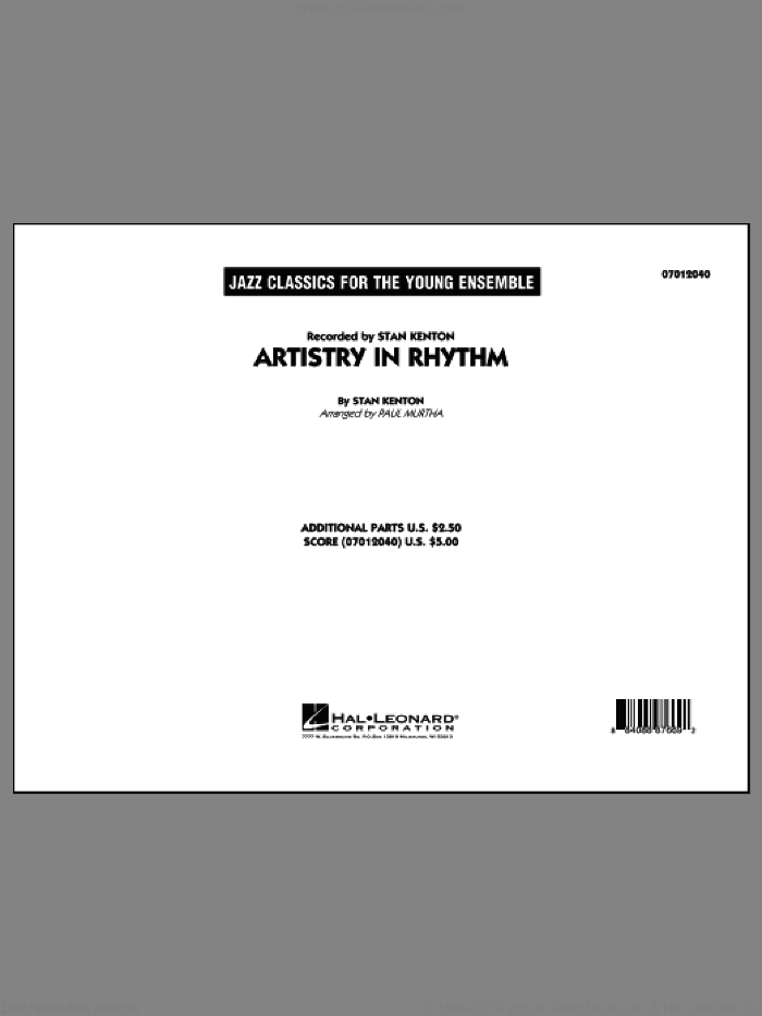 Artistry in Rhythm (COMPLETE) sheet music for jazz band by Paul Murtha and Stan Kenton, intermediate skill level