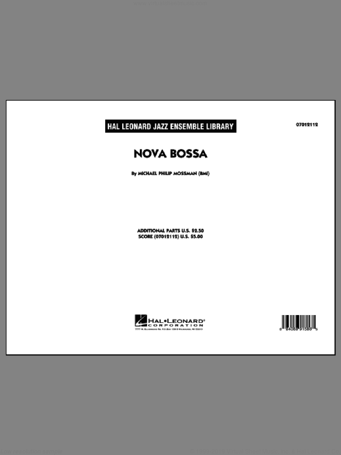 Nova Bossa (COMPLETE) sheet music for jazz band by Michael Philip Mossman, intermediate skill level