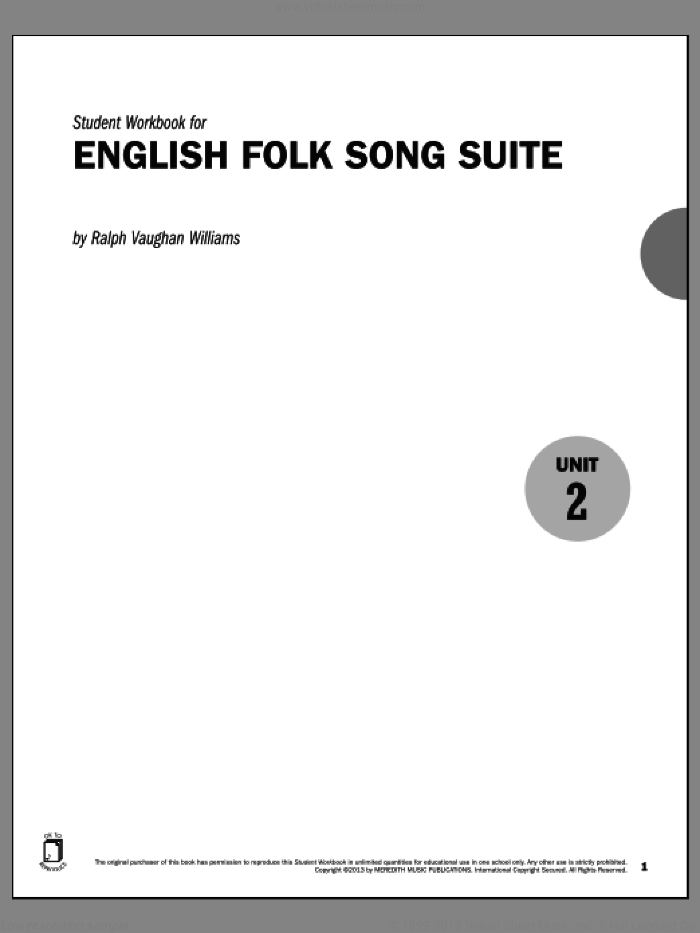 Guides to Band Masterworks, Vol. 3 - Student Workbook - English Folk Song Suite sheet music for band by Ralph Vaughan Williams, classical score, intermediate skill level