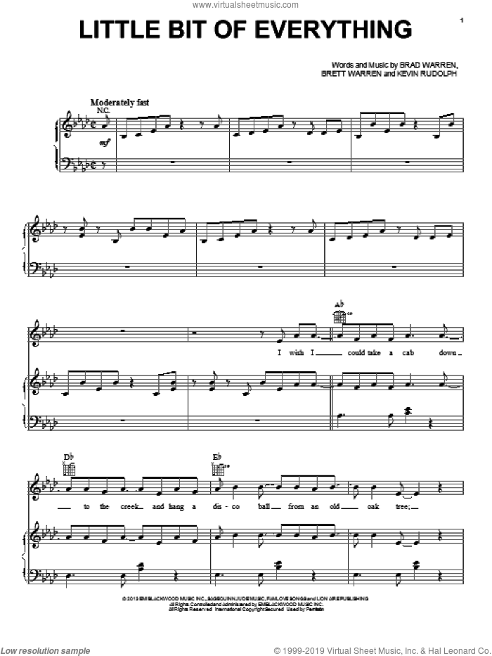 Little Bit Of Everything sheet music for voice, piano or guitar by Keith Urban, intermediate skill level