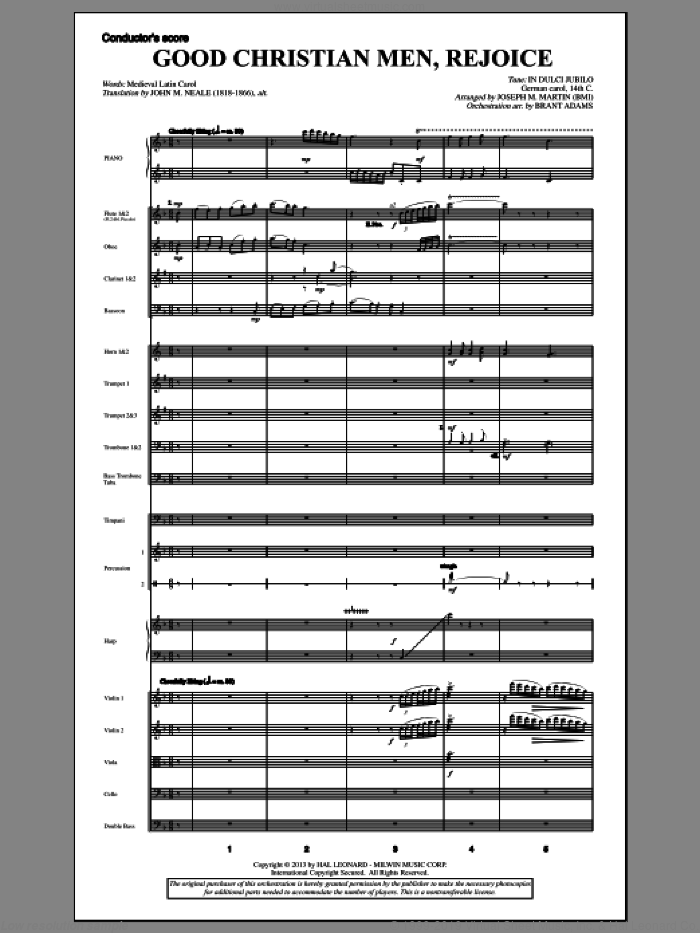 Good Christian Men, Rejoice (from A Symphony Of Carols) (COMPLETE) sheet music for orchestra/band by Joseph M. Martin, intermediate skill level