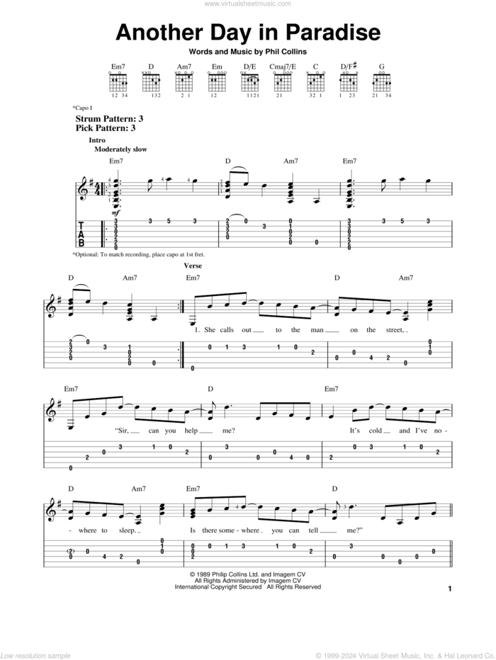 Paradise - Guitar Chords/Lyrics