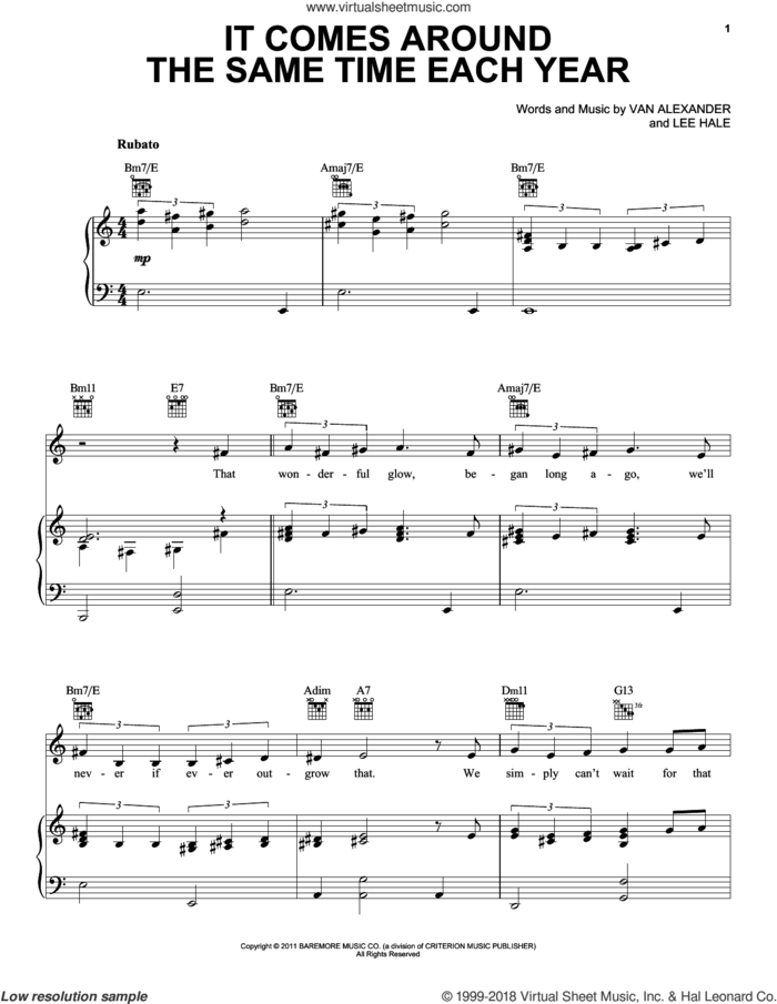 It Comes Around The Same Time Each Year sheet music for voice, piano or guitar by Michael Feinstein, intermediate skill level