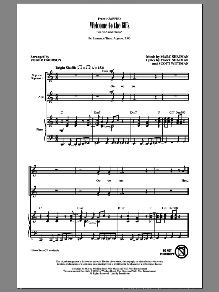 Love Heals sheet music for choir (SSA: soprano, alto) by Mac Huff and Jonathan Larson, intermediate skill level
