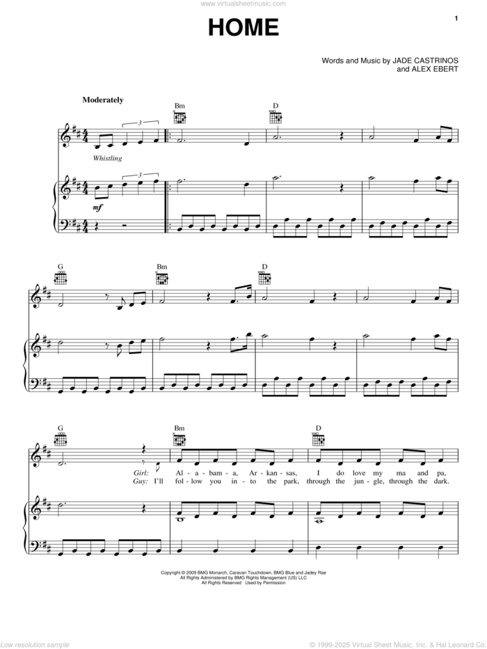 Home sheet music for voice, piano or guitar by Edward Sharpe & the Magnetic Zeros, intermediate skill level