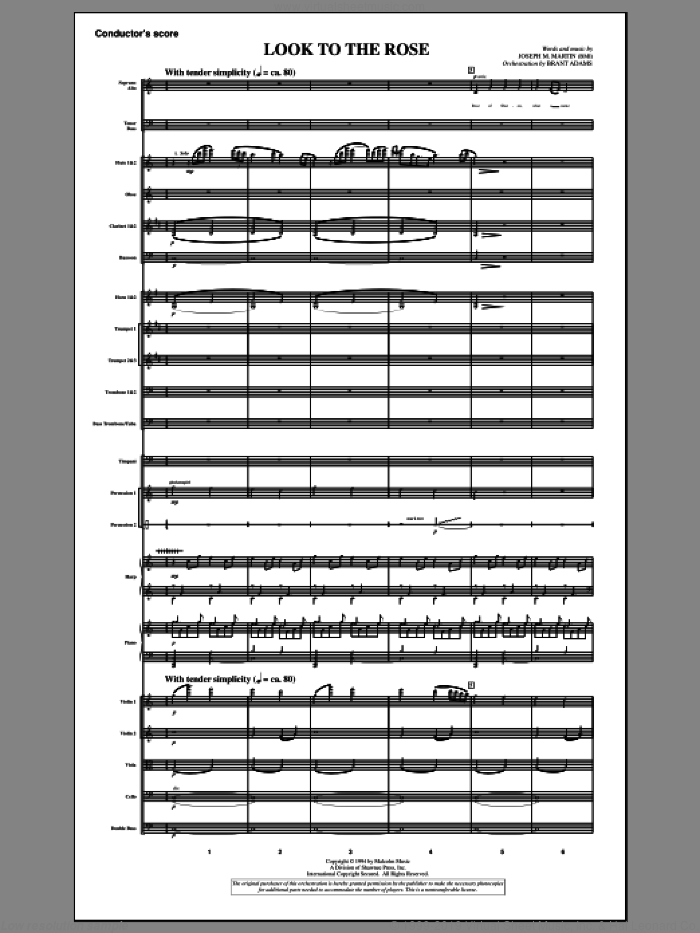 Look to the Rose (COMPLETE) sheet music for orchestra/band by Joseph M. Martin, intermediate skill level