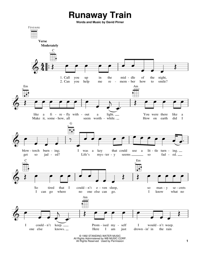 Say Something sheet music for piano solo by A Great Big World, beginner skill level