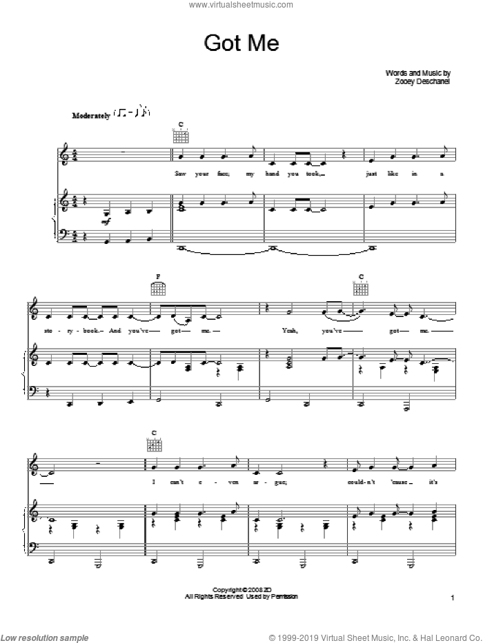 Got Me sheet music for voice, piano or guitar by She & Him and Zooey Deschanel, intermediate skill level