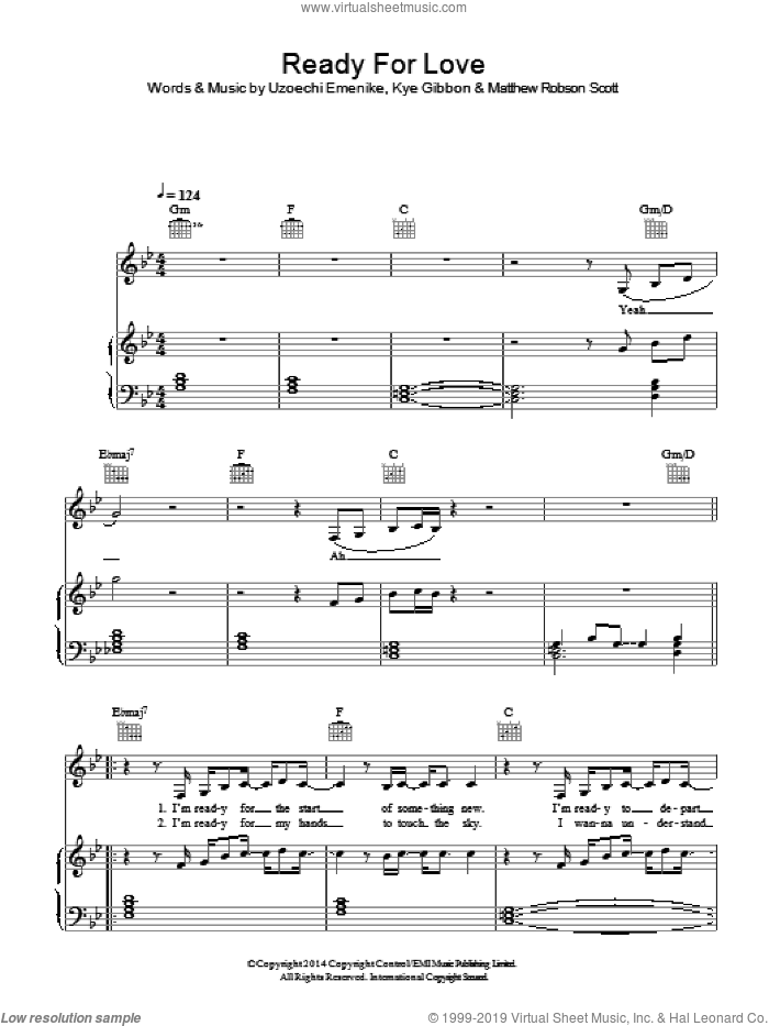 Ready For Your Love sheet music for voice, piano or guitar by Gorgon City, MNEK, Kye Gibbon, Matthew Robson Scott and Uzoechi Emenike, intermediate skill level