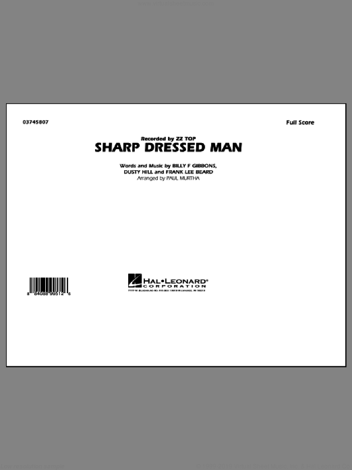 Sharp Dressed Man (COMPLETE) sheet music for marching band by Paul Murtha, Billy Gibbons, Dusty Hill, Frank Beard and ZZ Top, intermediate skill level