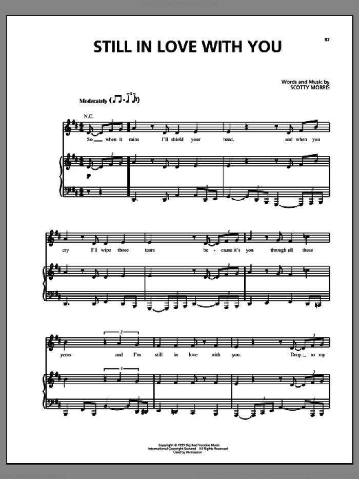 Still In Love With You sheet music for voice, piano or guitar by Big Bad Voodoo Daddy and Scotty Morris, intermediate skill level