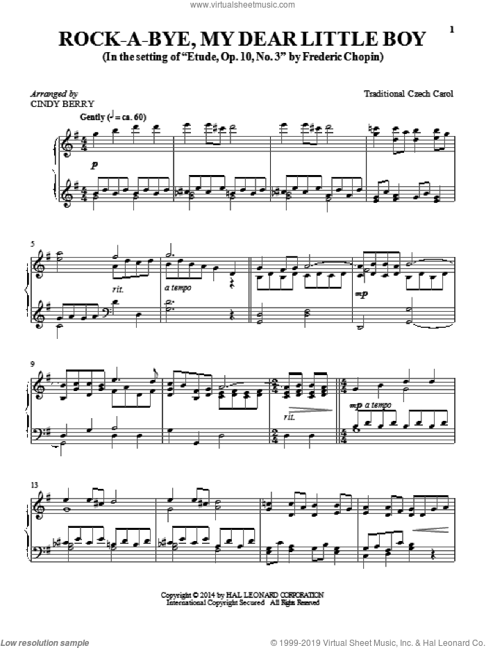 Rocking sheet music for piano solo by Cindy Berry and Miscellaneous, intermediate skill level