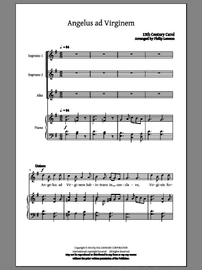 Angels and Shepherds (Collection) sheet music for choir (SSA: soprano, alto) by Philip Lawson, intermediate skill level