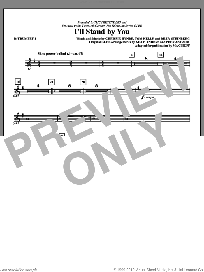 I'll Stand By You (complete set of parts) sheet music for orchestra/band by Mac Huff and Glee Cast, intermediate skill level