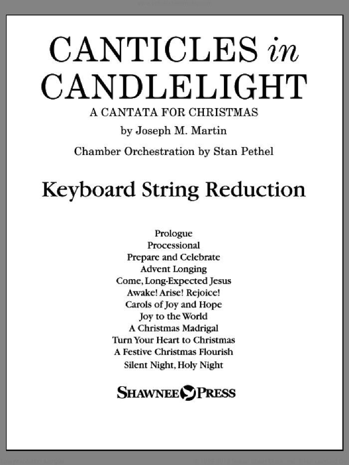 Canticles in Candlelight sheet music for orchestra/band (keyboard string reduction) by Joseph M. Martin, 15th Century French Melody, Henry S. Coffin (v. 3,4), John M. Neale (v. 1,2), Miscellaneous and Thomas Helmore, intermediate skill level