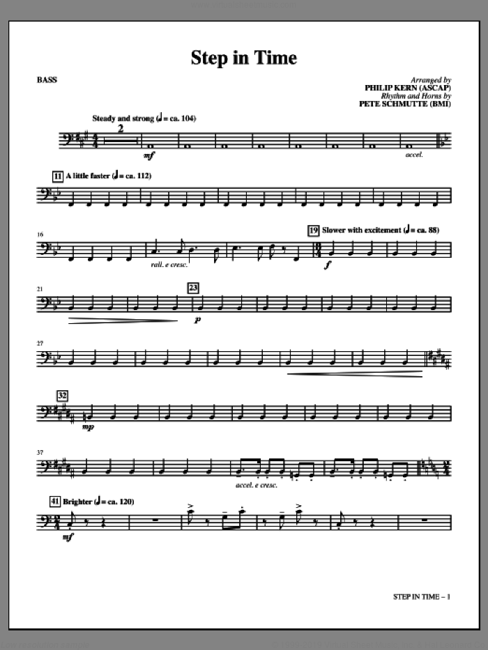 Step In Time (complete set of parts) sheet music for orchestra/band by Richard M. Sherman, Anthony Drewe, George Stiles, Philip Kern and Robert B. Sherman, intermediate skill level