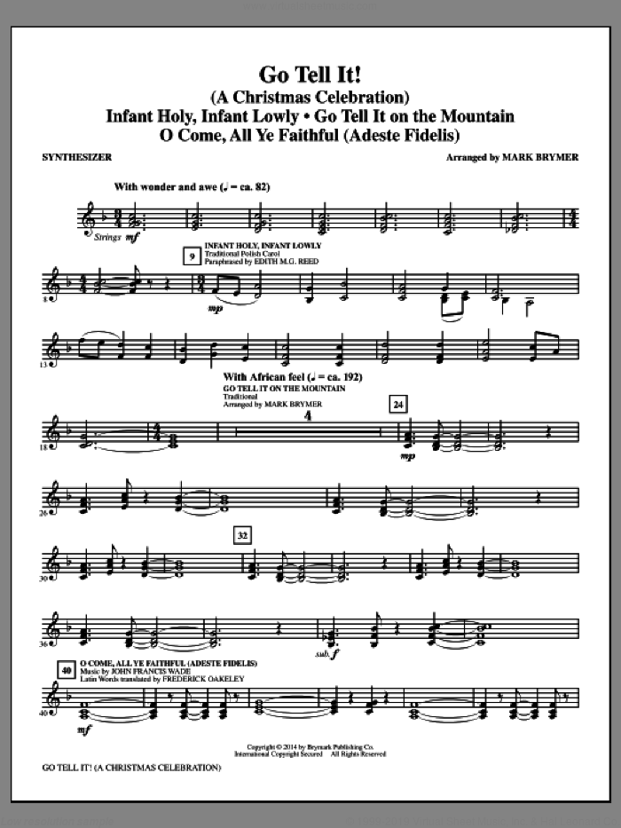 Go Tell It! (complete set of parts) sheet music for orchestra/band by Mark Brymer, intermediate skill level