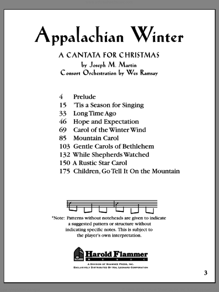 Appalachian Winter (A Cantata For Christmas) (COMPLETE) sheet music for orchestra/band by Joseph M. Martin, Anonymous (vv.1,2), John T. McFarland (v.3) and Jonathan Spilman, intermediate skill level