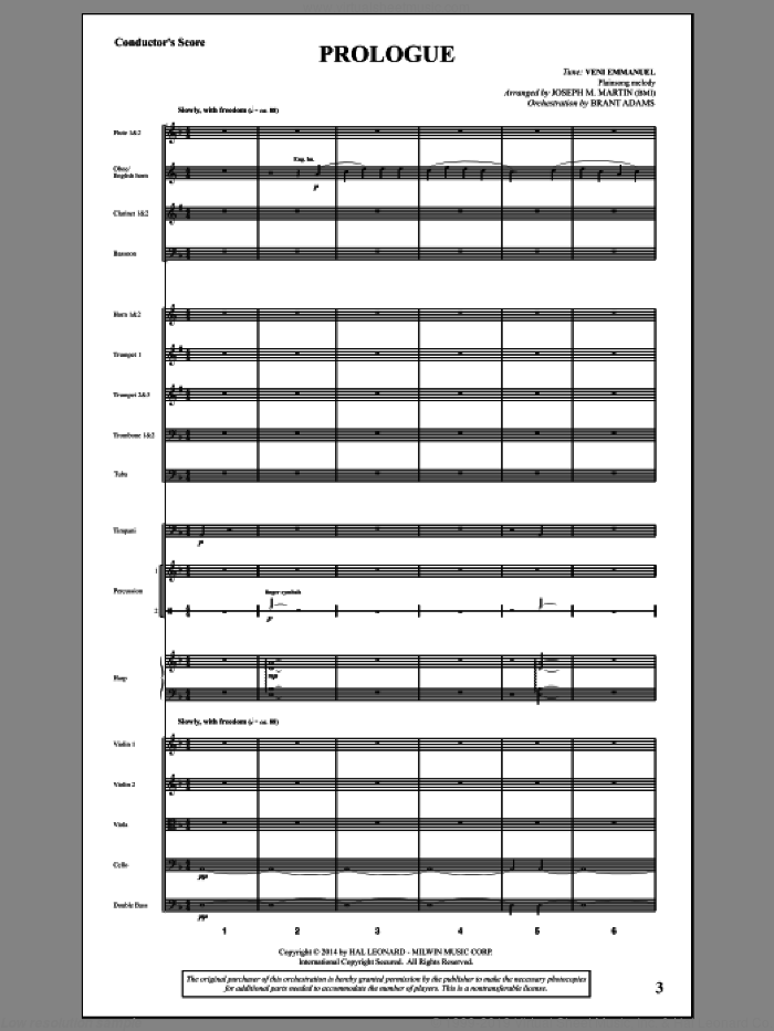 Canticles in Candlelight sheet music for orchestra/band (score) by Joseph M. Martin, intermediate skill level