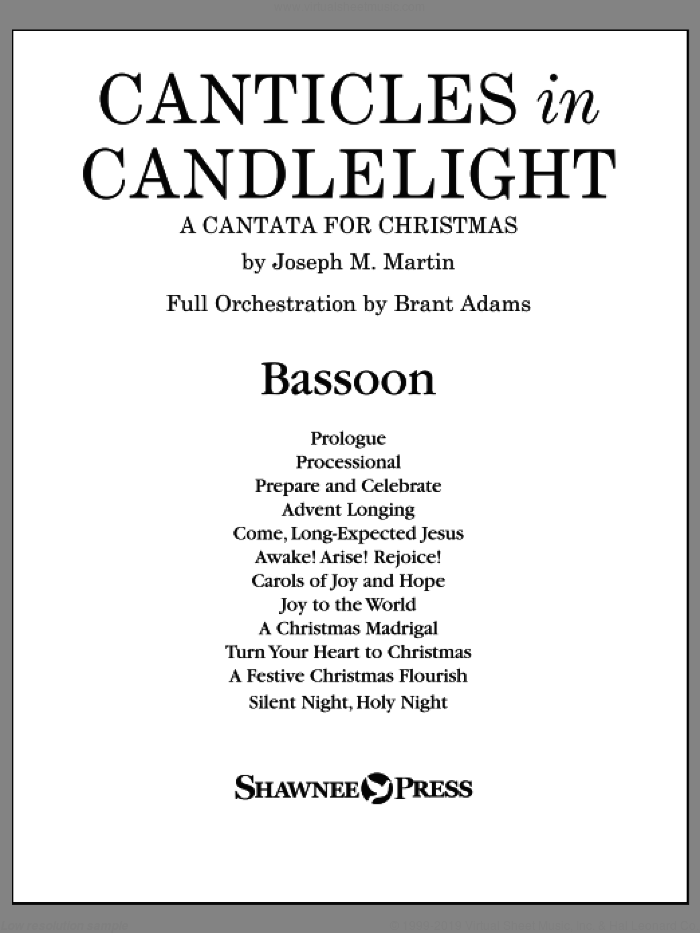 Canticles in Candlelight sheet music for orchestra/band (bassoon) by Joseph M. Martin, intermediate skill level