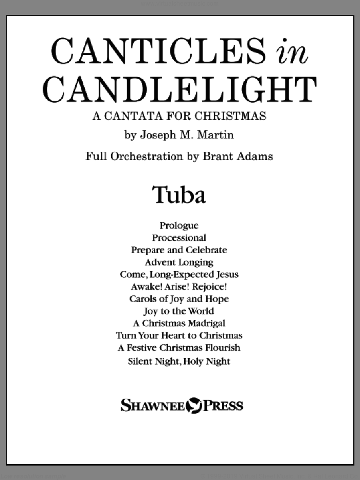 Canticles in Candlelight sheet music for orchestra/band (tuba) by Joseph M. Martin, intermediate skill level