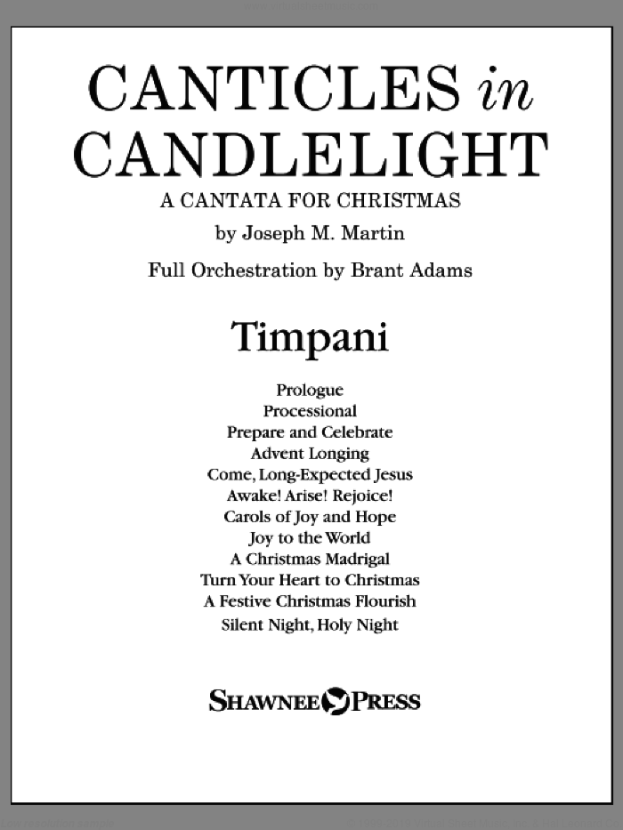 Canticles in Candlelight sheet music for orchestra/band (timpani) by Joseph M. Martin, intermediate skill level