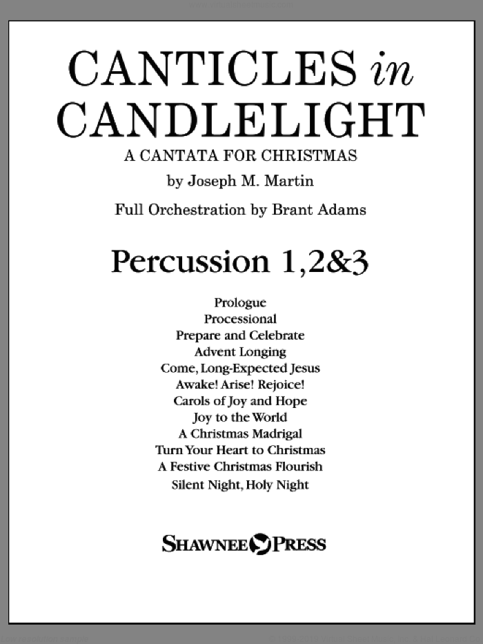 Canticles in Candlelight sheet music for orchestra/band (percussion 1,2,3) by Joseph M. Martin, intermediate skill level