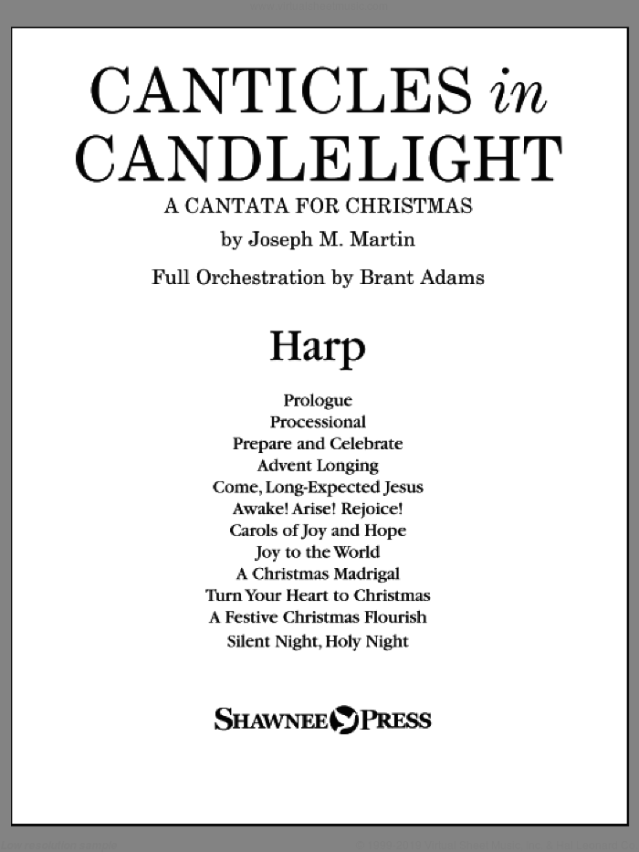 Canticles in Candlelight sheet music for orchestra/band (harp) by Joseph M. Martin, intermediate skill level