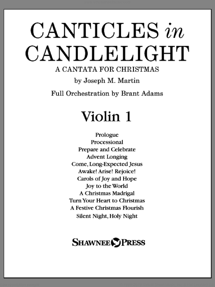 Canticles in Candlelight sheet music for orchestra/band (violin 1) by Joseph M. Martin, intermediate skill level