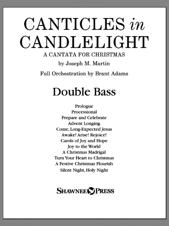 Canticles in Candlelight sheet music for orchestra/band (double bass) by Joseph M. Martin, intermediate skill level