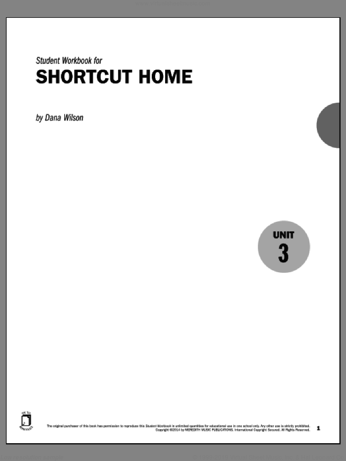 Guides to Band Masterworks, Vol. 5 - Student Workbook - Shortcut Home sheet music for piano solo by Dana Wilson, intermediate skill level