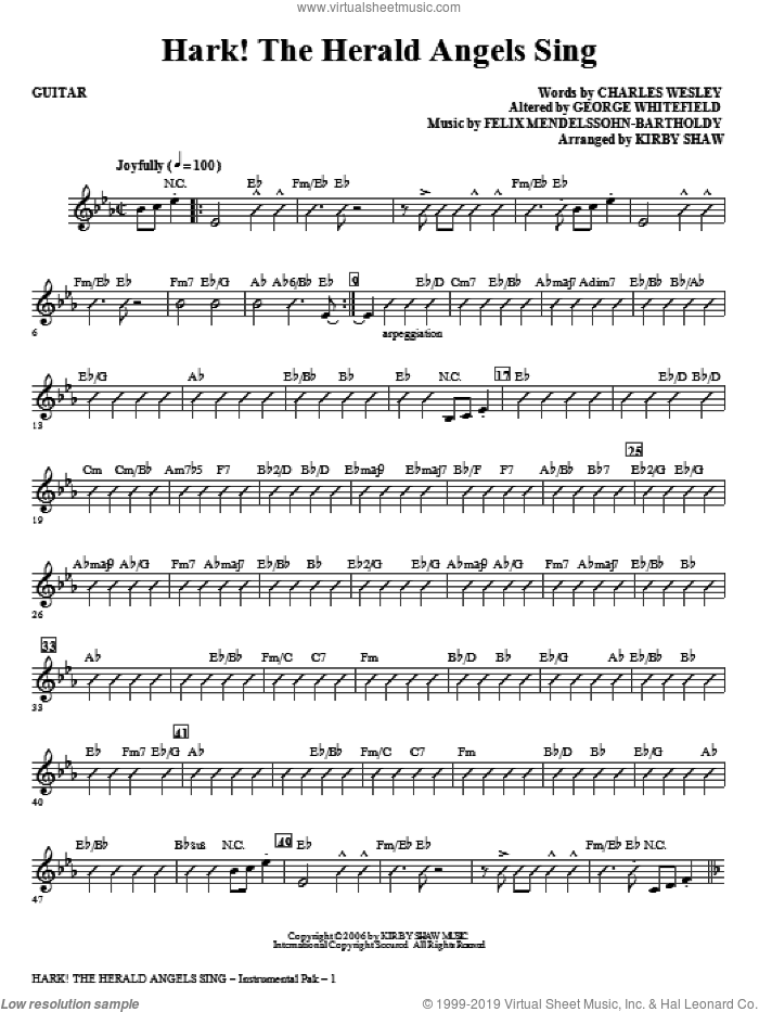 Hark! The Herald Angels Sing (complete set of parts) sheet music for orchestra/band (Rhythm) by Kirby Shaw, Charles Wesley, Felix Mendelssohn-Bartholdy, George Whitefield and William H. Cummings, intermediate skill level