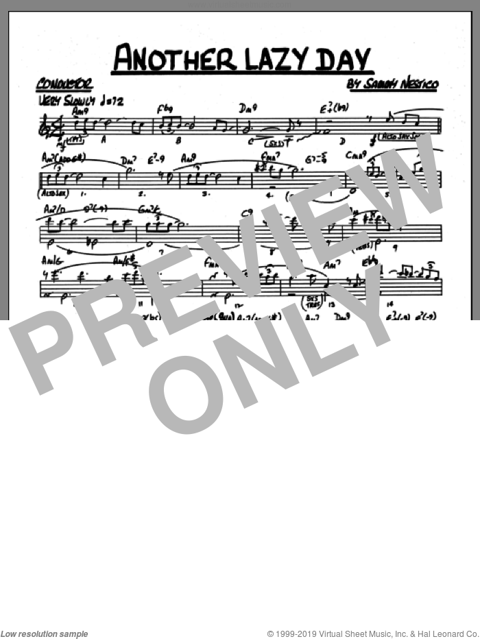 Another Lazy Day (COMPLETE) sheet music for jazz band by Sammy Nestico, intermediate skill level
