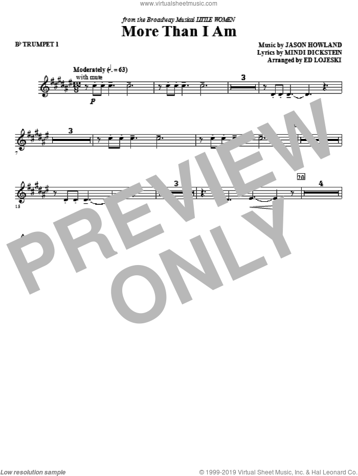 More Than I Am (complete set of parts) sheet music for orchestra/band by Ed Lojeski, Jason Howland and Mindi Dickstein, intermediate skill level