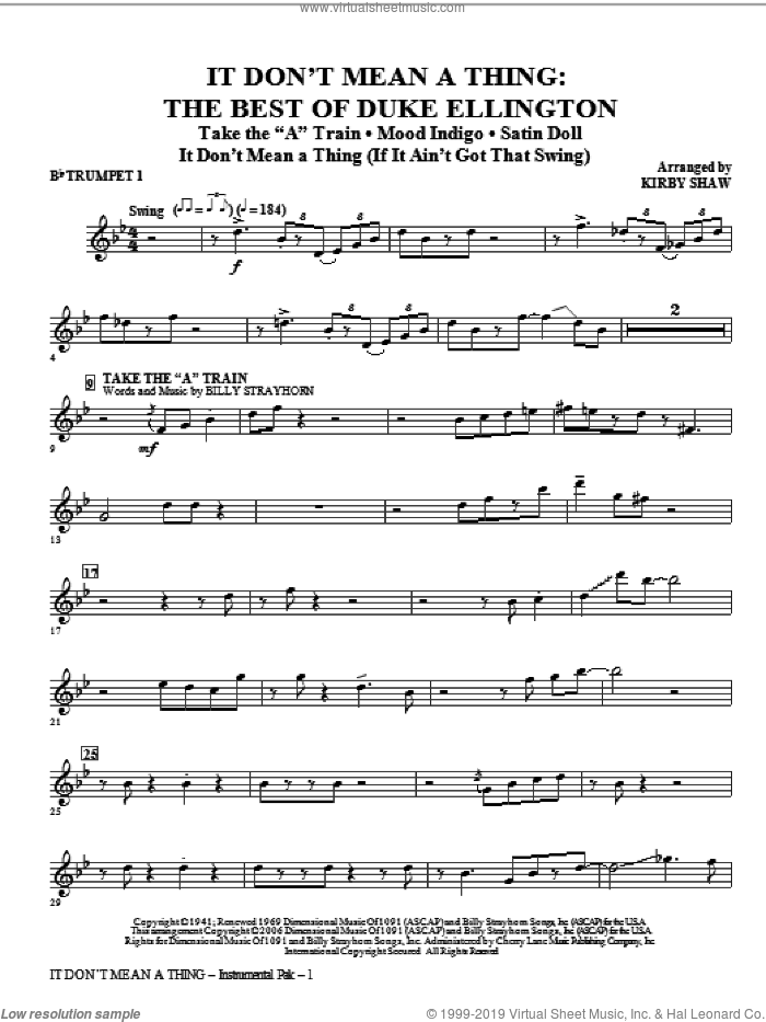 It Don't Mean A Thing: The Best Of Duke Ellington (Medley) (complete set of parts) sheet music for orchestra/band by Kirby Shaw and Duke Ellington, intermediate skill level