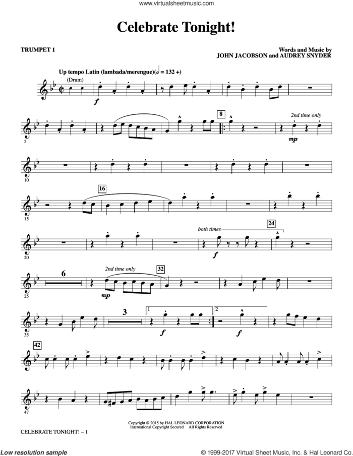 Celebrate Tonight! (complete set of parts) sheet music for orchestra/band by Audrey Snyder and John Jacobson, intermediate skill level