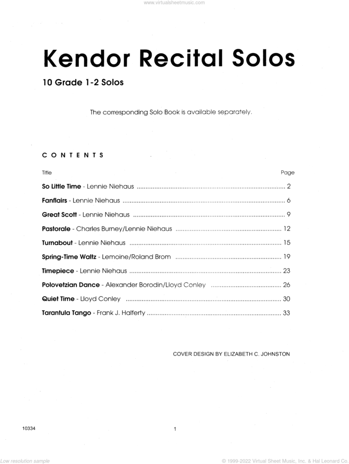 Kendor Recital Solos - Clarinet (Piano Accompaniment Book Only) sheet music for clarinet and piano, intermediate skill level