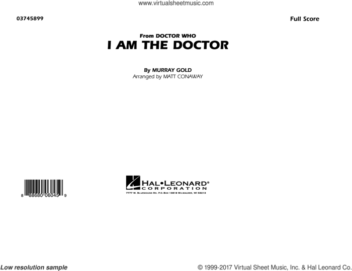 I Am the Doctor (from Doctor Who) (COMPLETE) sheet music for marching band by Matt Conaway and Murray Gold, intermediate skill level