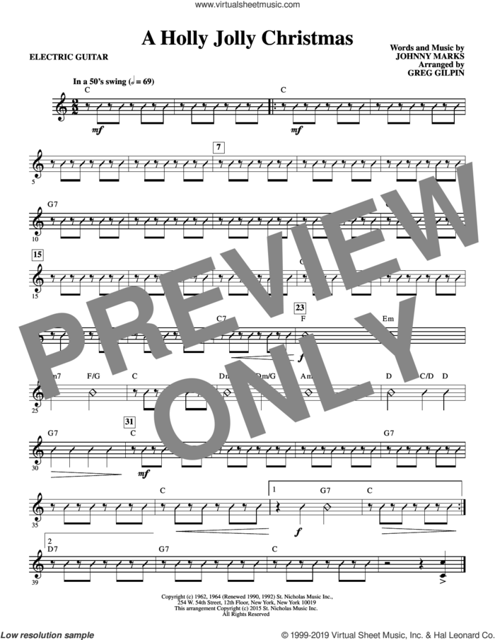 A Holly, Jolly Christmas (arr. Greg Gilpin) (complete set of parts) sheet music for orchestra/band by Greg Gilpin, Johnny Marks and Lady Antebellum, intermediate skill level