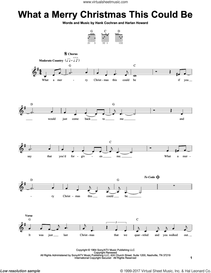 What A Merry Christmas This Could Be sheet music for guitar solo (chords) by Hank Cochran, George Strait and Harlan Howard, easy guitar (chords)