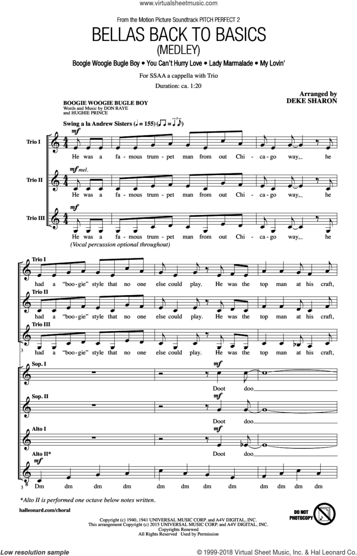 Bellas Back To Basics (Medley) sheet music for choir (SSA: soprano, alto) by Deke Sharon, En Vogue, Denzil Foster and Thomas McElroy, intermediate skill level