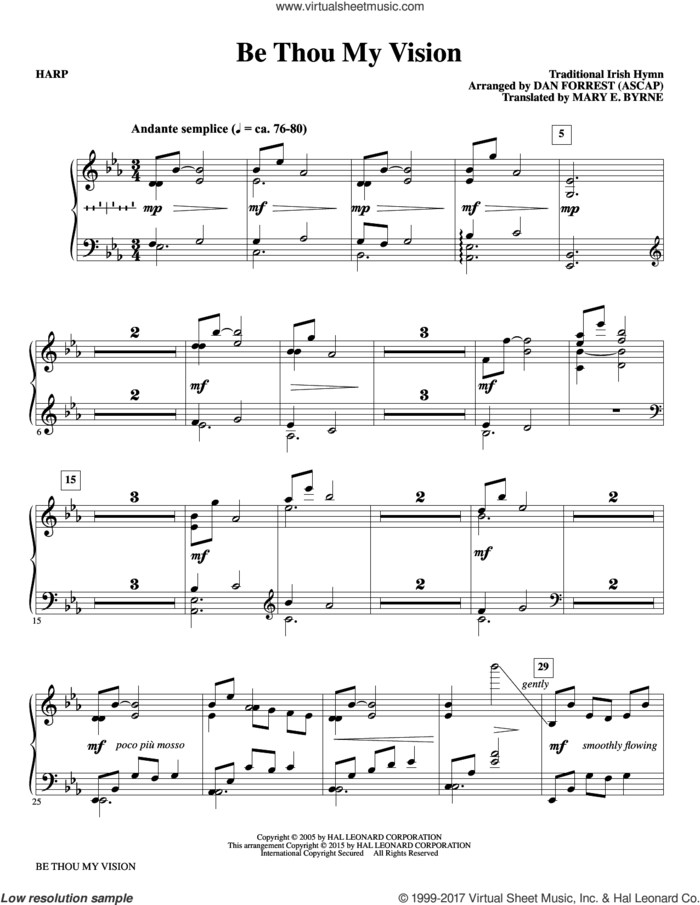 Be Thou My Vision (complete set of parts) sheet music for orchestra/band by Dan Forrest and Translated by Mary E. Byrne, classical wedding score, intermediate skill level