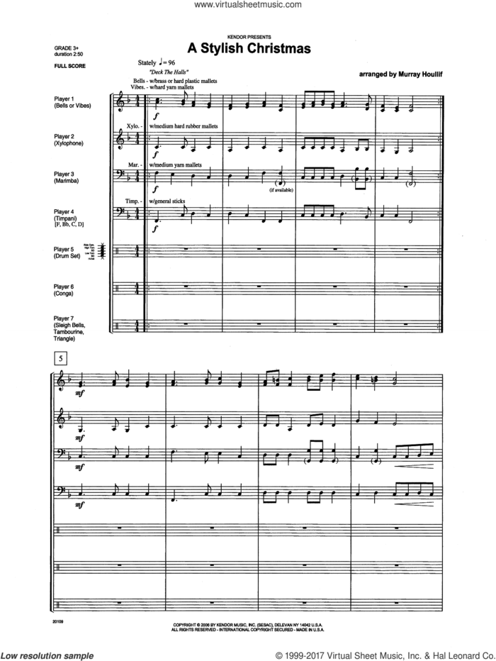 A Stylish Christmas (COMPLETE) sheet music for percussions by Houllif, intermediate skill level