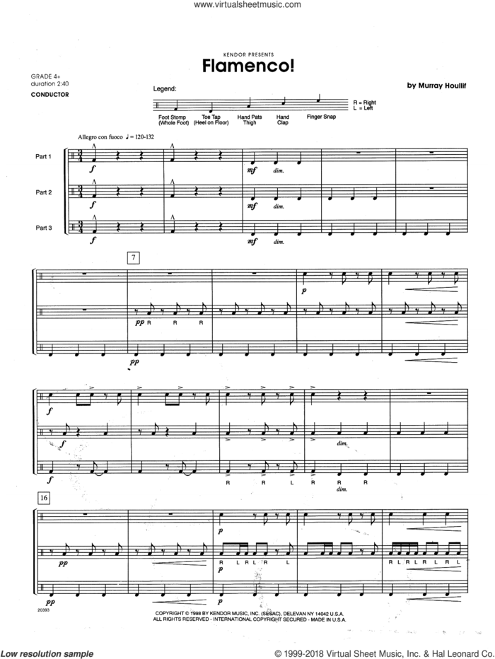 Flamenco! (COMPLETE) sheet music for percussions by Houllif, intermediate skill level
